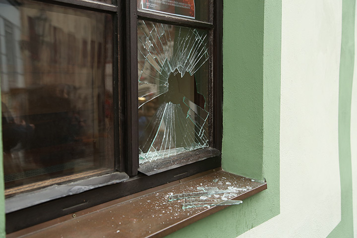 A2B Glass are able to board up broken windows while they are being repaired in Woodley.